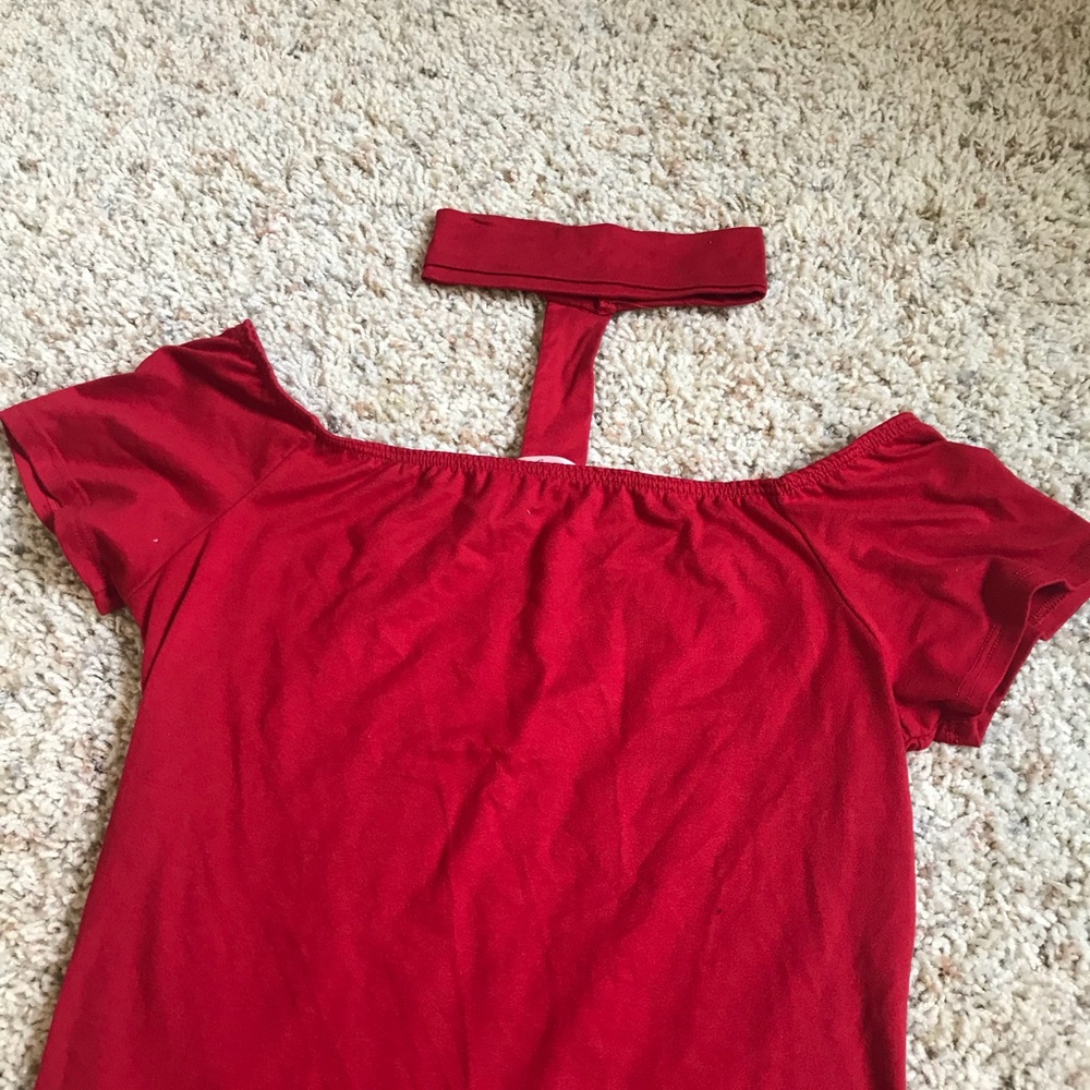Red tight onesie